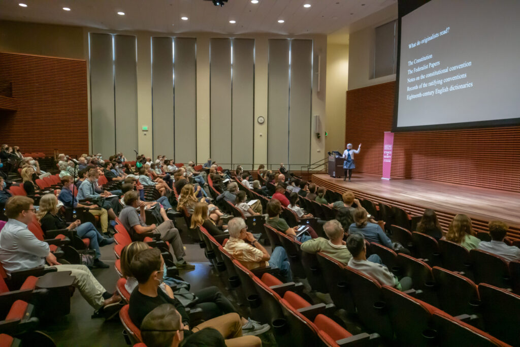 Jill Lepore during the Ethics Center's Wesson Lecture series on May 4, 2022 at Stanford University.